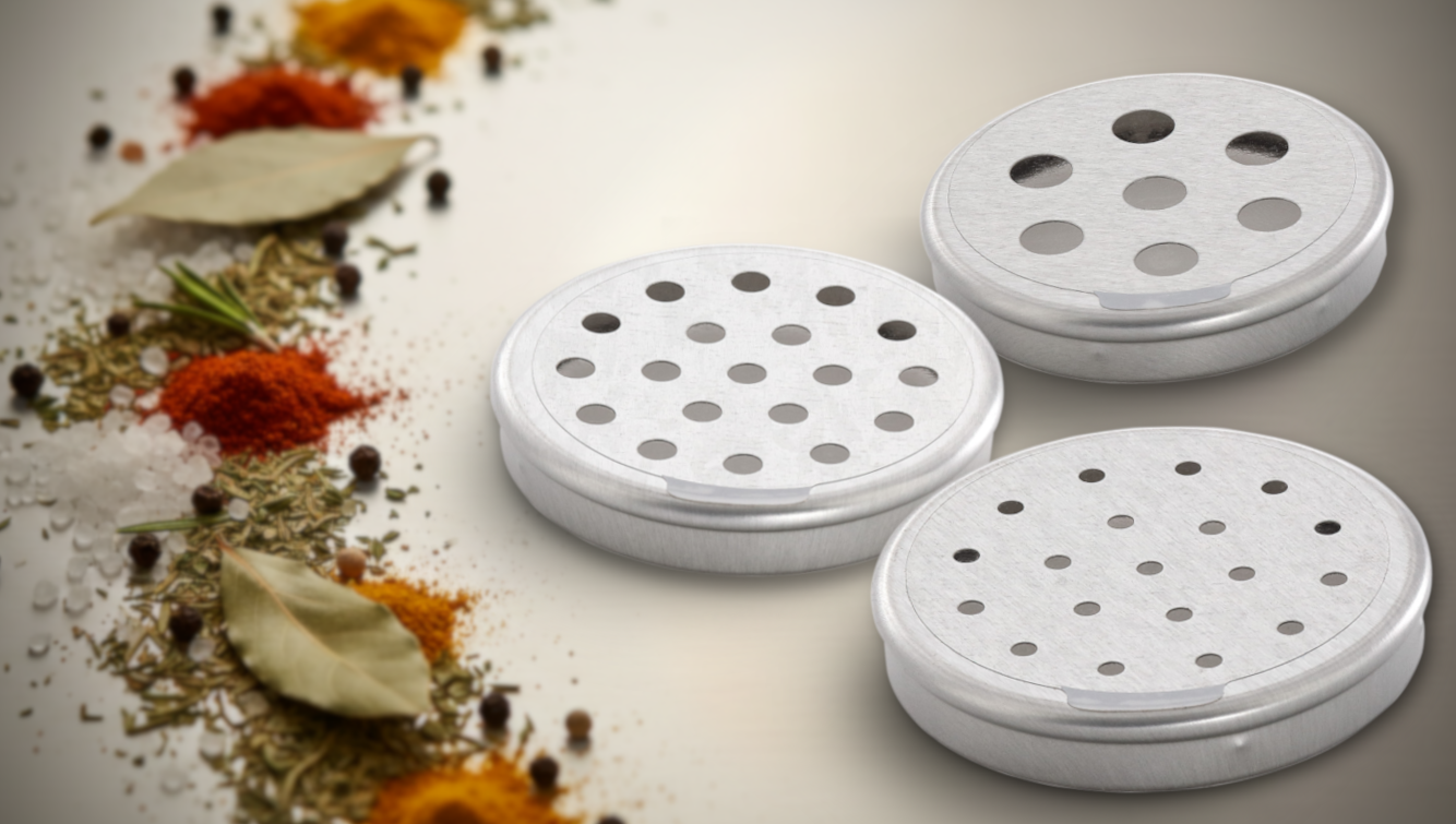 Metall-Streueinsätze für Gewürzdosen 56 mm