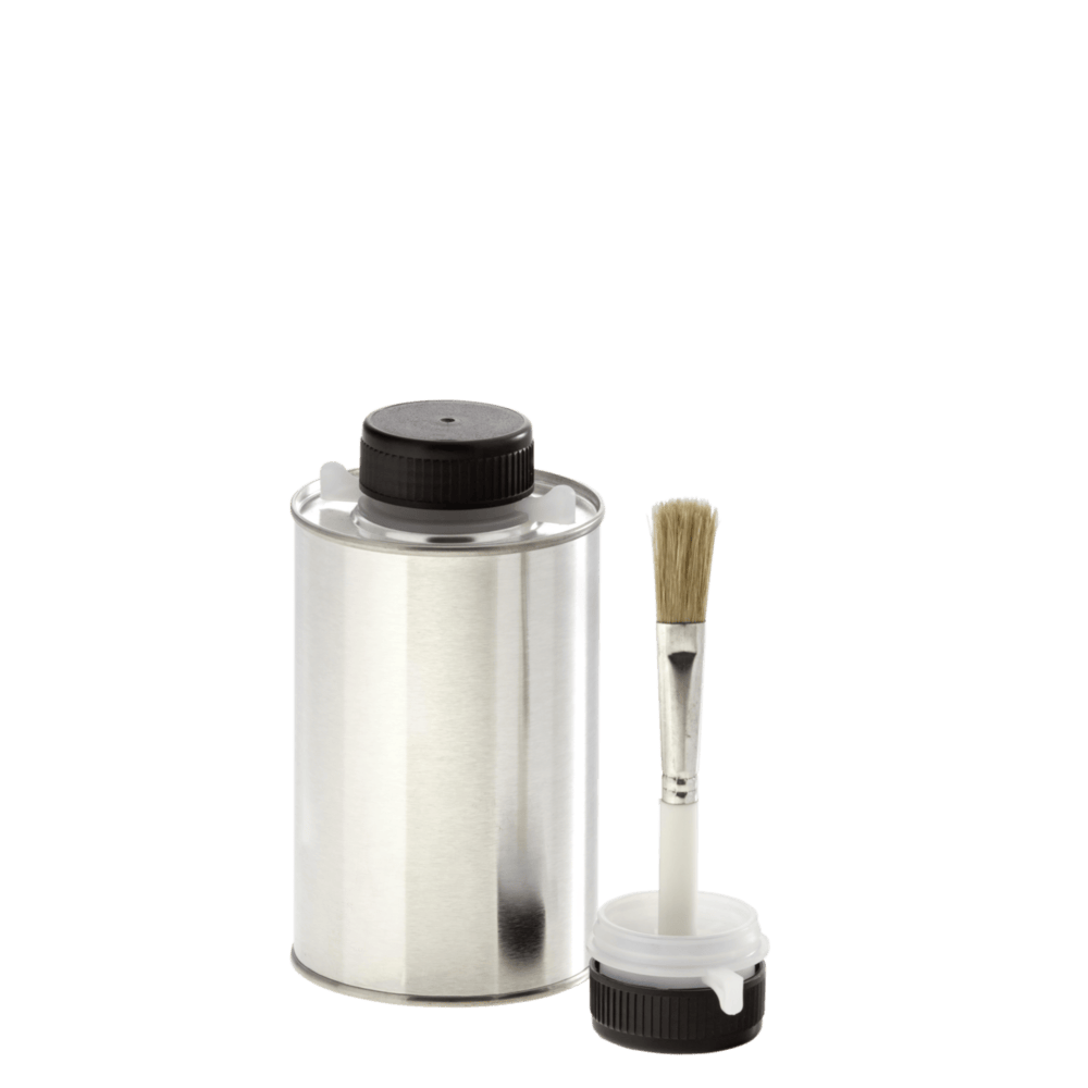 Tin bottles 80/125 500 ml brush closure