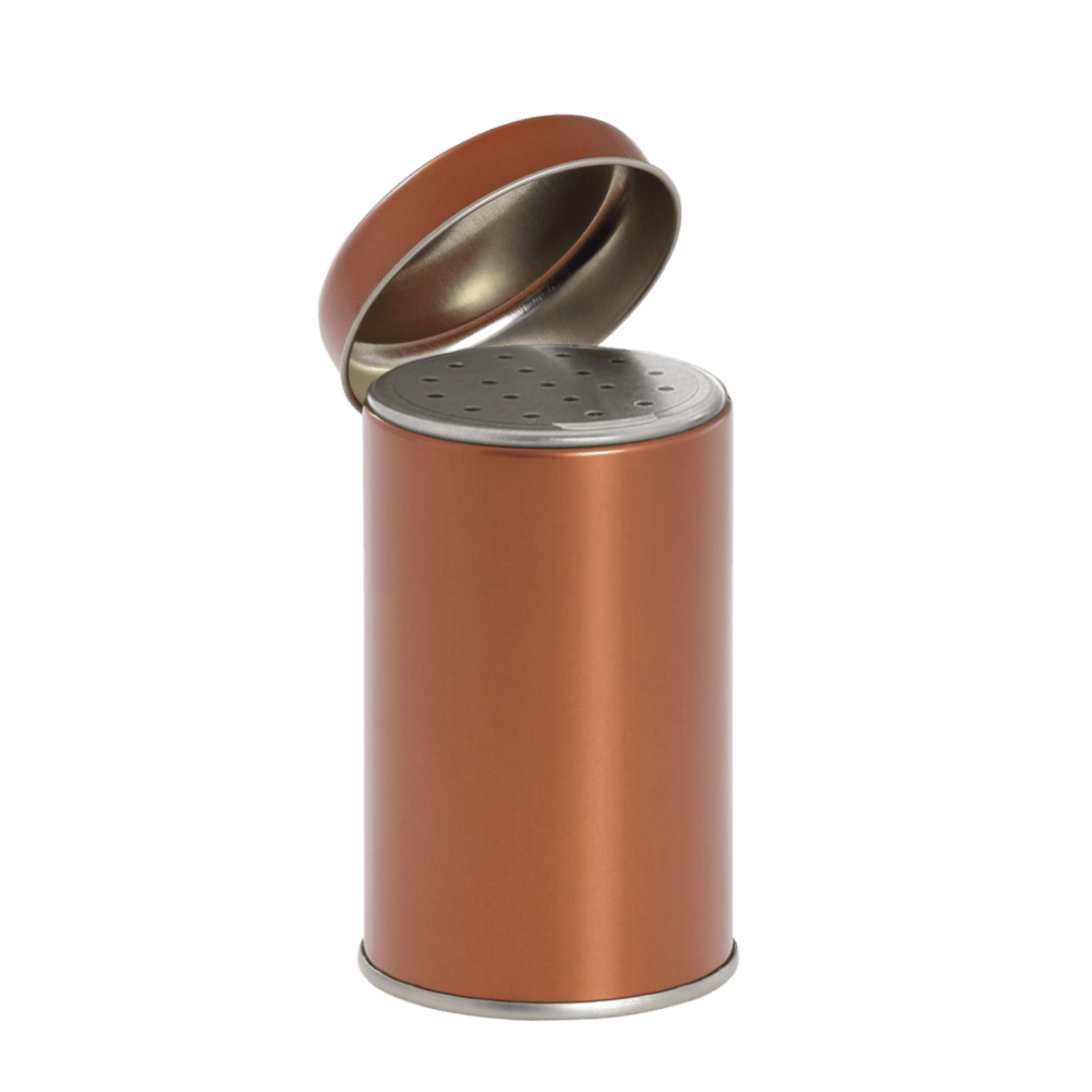Spice shaker cans coppery 175 ml with metal-shaker