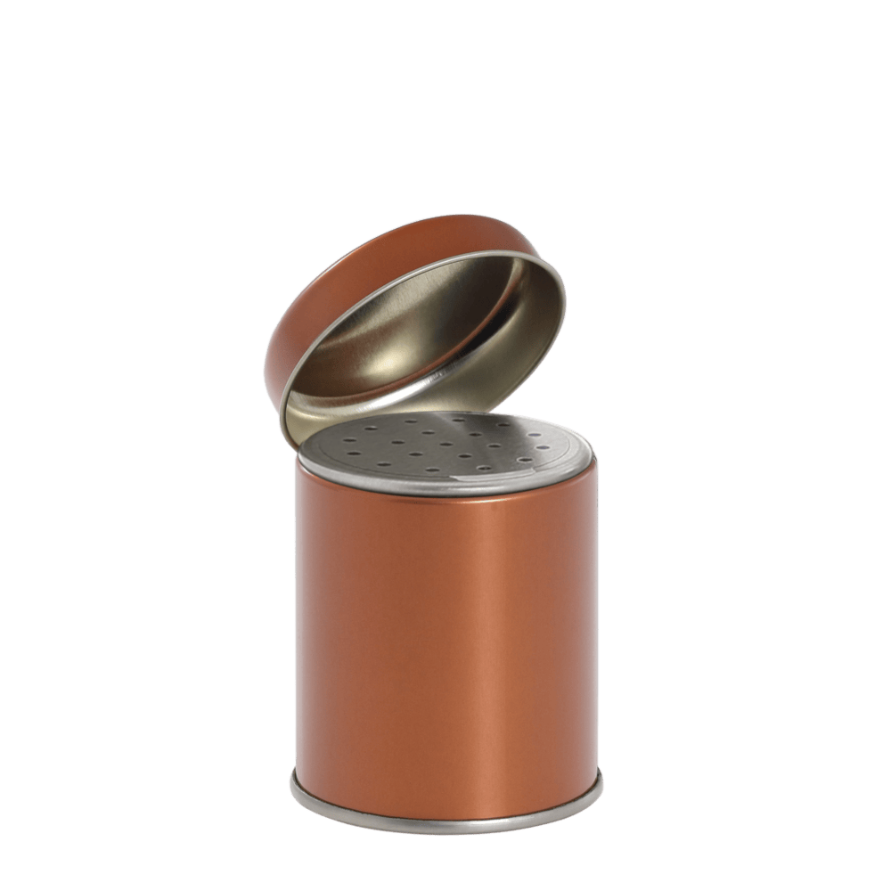 Spice shaker cans 56/65 coppery 135 ml with metal-shaker