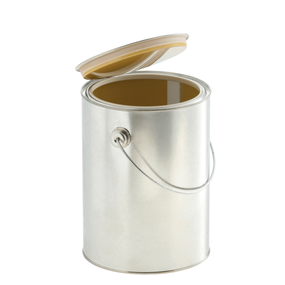 Lever-lid pails 140/188 inside coated 2.500 ml with handle