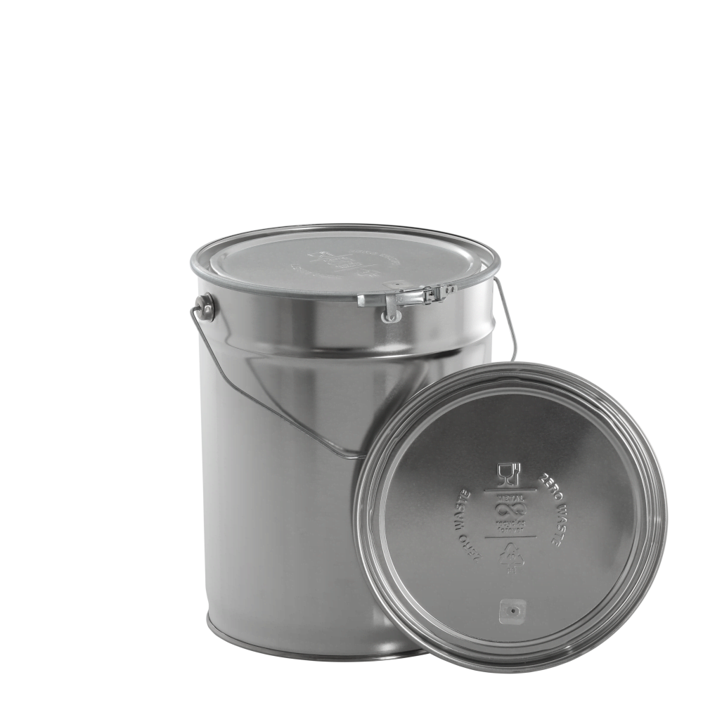Coffee roasting pails 10 litre with vent hole and lid embossing 