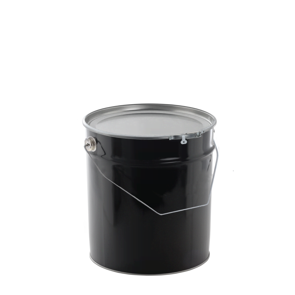 Metal pails 5 litre black food safe