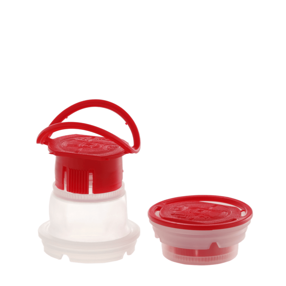 Pull-out spout closure 42 mm red child-proof lock